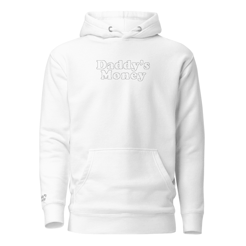 Daddy's Money│White on White Hoodie